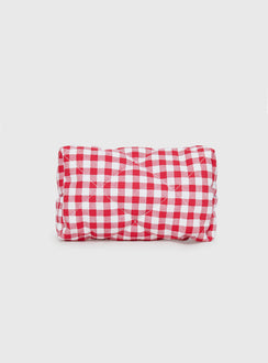 Belize Pouch Red Gingham