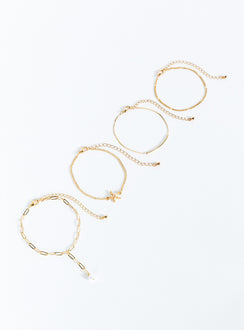 Otillie Bracelet Pack Gold