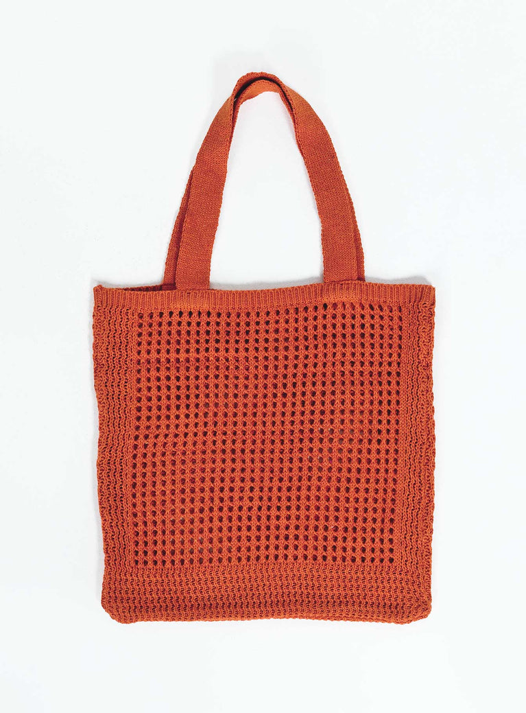 Tote bag Crochet material Fixed shoulder straps