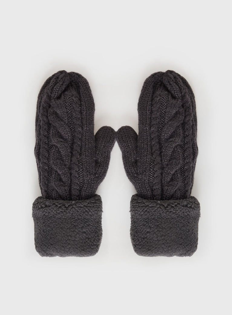 Charel Mittens Charcoal