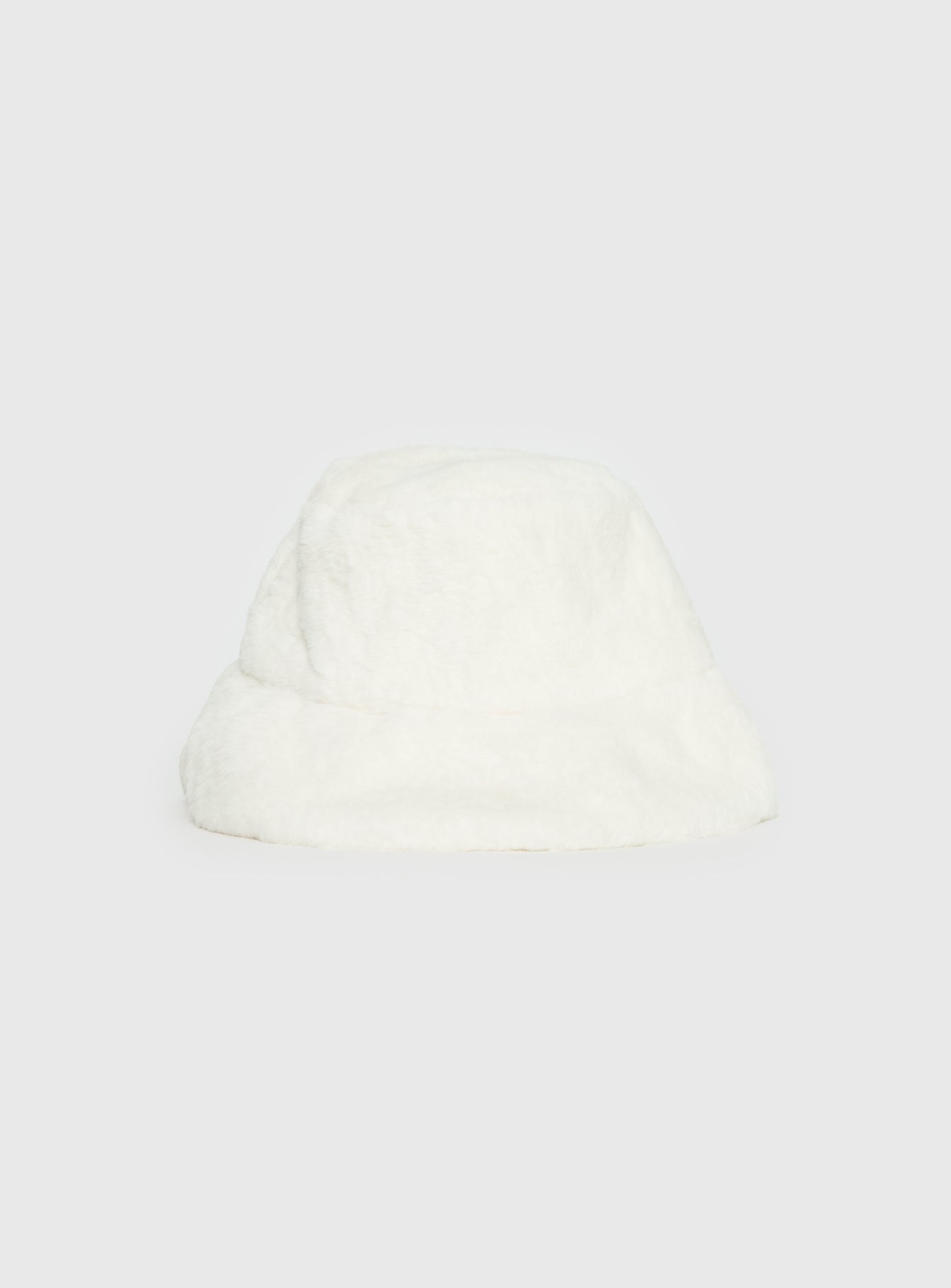 Theo Plush Bucket Hat White