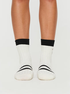 Crew socks Graphic print, ribbed design, good stretch, unlined