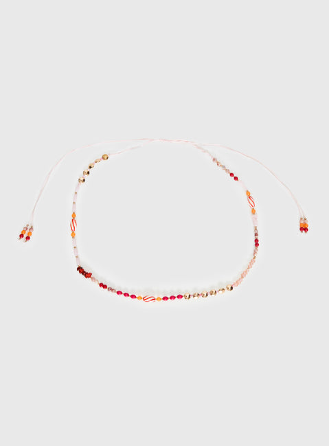 Kenlea Beaded Belt Pink