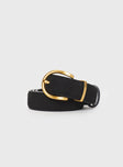 Jaslynn Faux Suede Belt Black