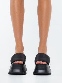 I Bet Platform Sandals Black