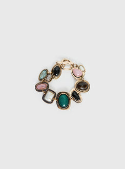 Jazlyn Stone Bracelet Gold / Pink