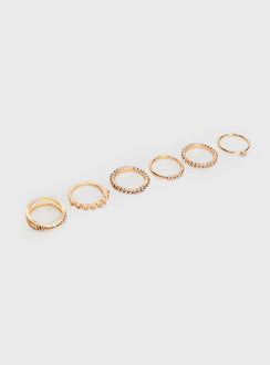 Midnight Sparkle Ring Pack Gold