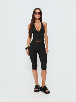 Power Hour Active Capri Leggings Schwarz