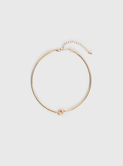 Most Wanted Knot Detail Necklace Gold