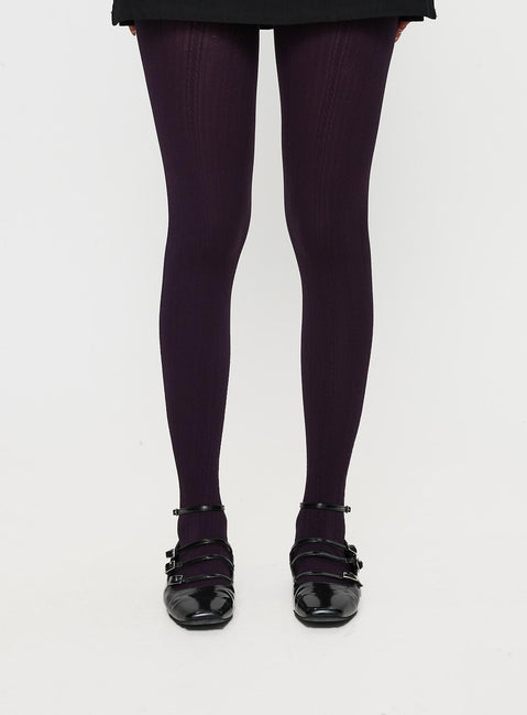 Back With Love Stockings Plum