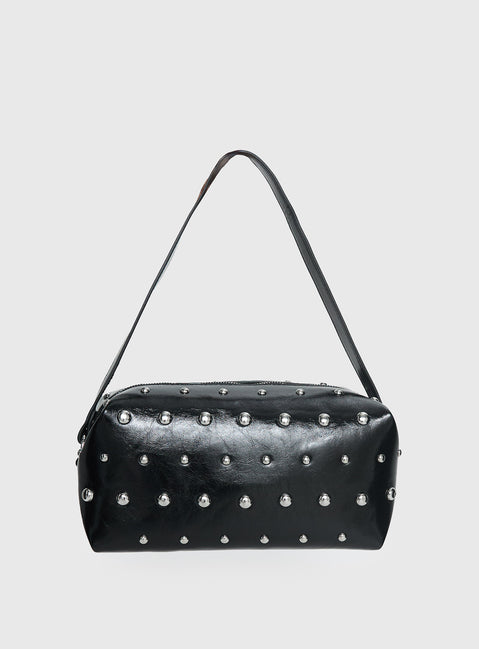 Layton Studded Shoulder Back Black