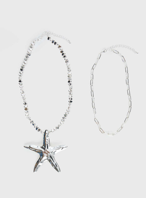 Covey Necklace Set Silver