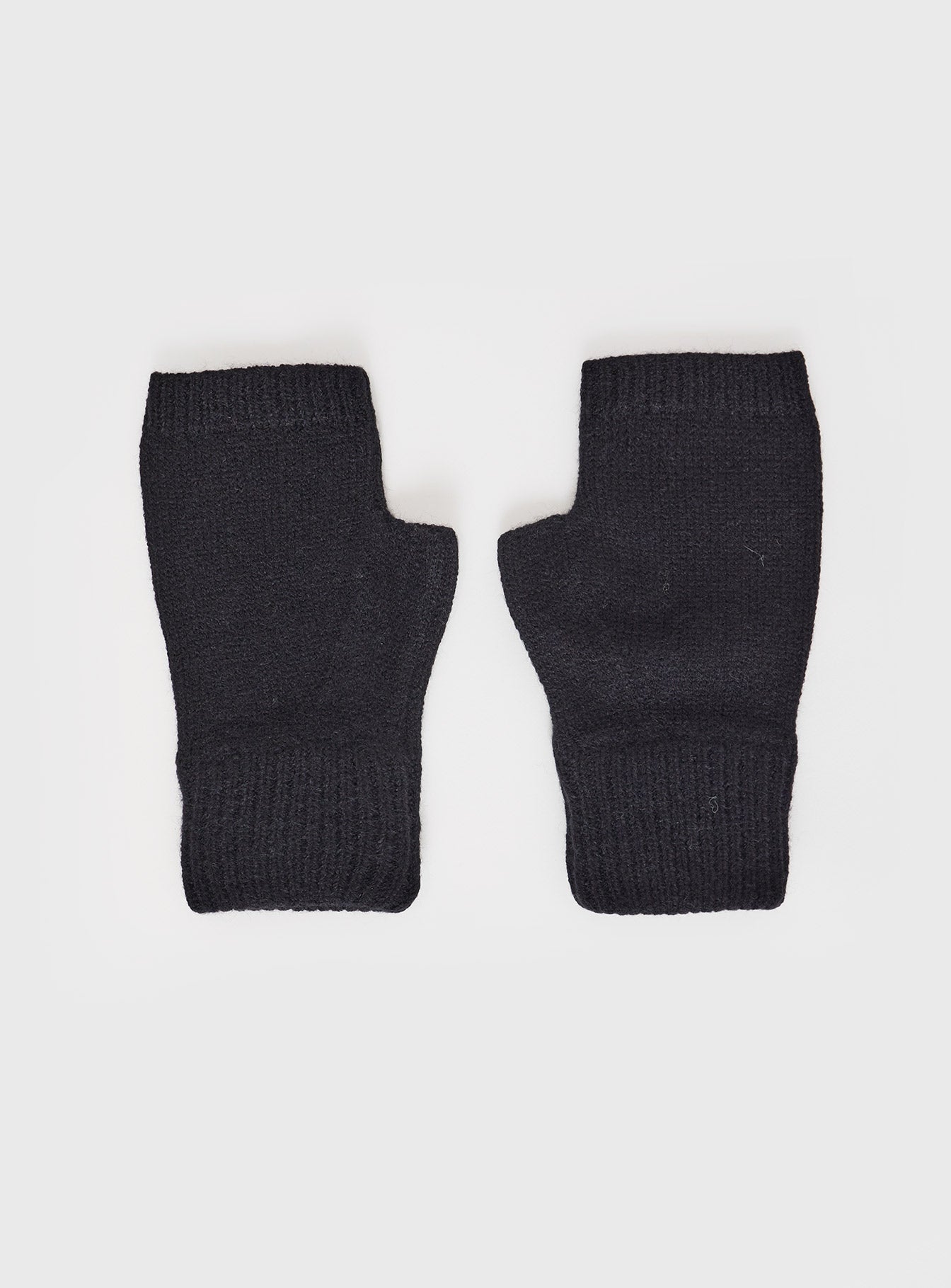 Black Knit mittens Fingerless style