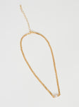 Gold plated necklace High shine, chain style, lobster clasp fastening