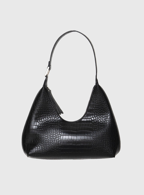 Reeves Croc Bag Black