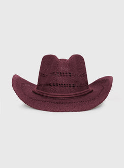 Mid Morning Cowboy Hat Burgundy