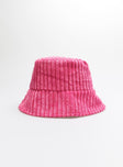 Bucket Corduroy material Short brim Adjustable tie inside Fully lined