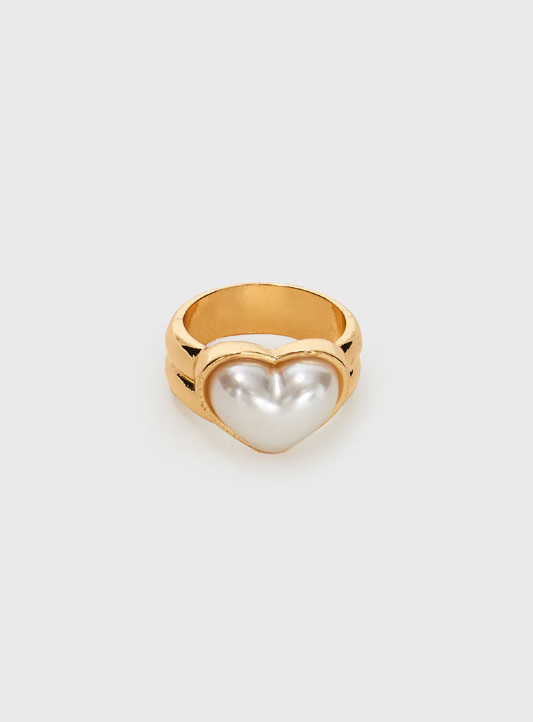 Adria Pearl Ring Gold