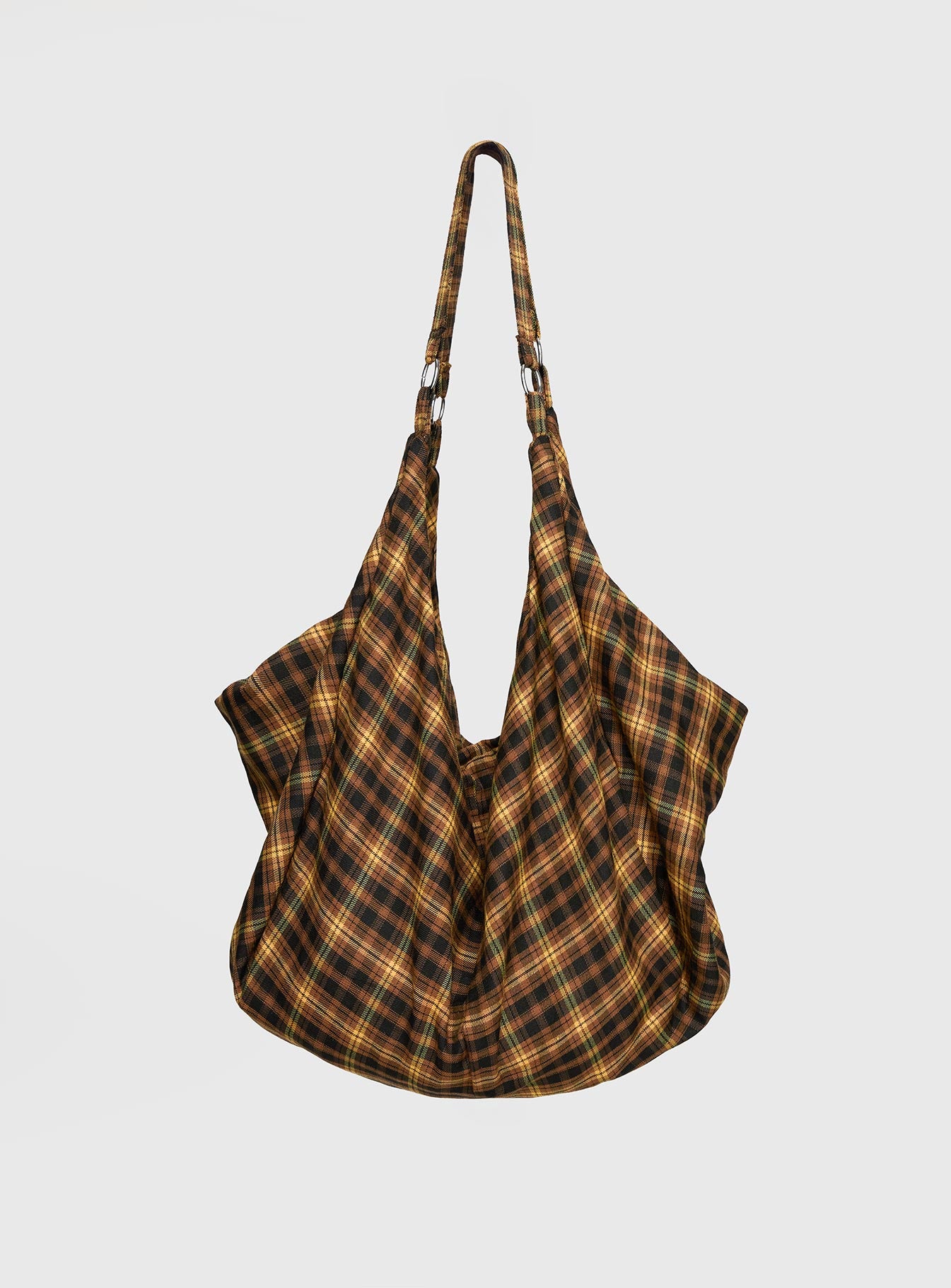 Catch Up Oversized Tote Bag Yellow Check