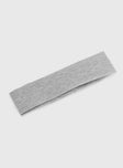 Isabeau Ribbed Headband Grey Marle