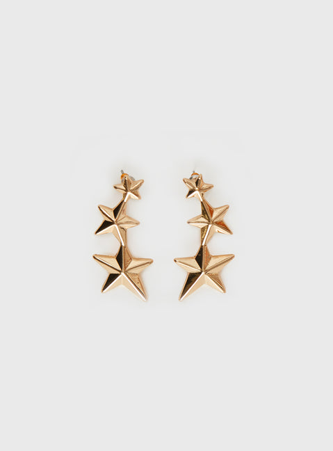 Starry Night Earrings Gold