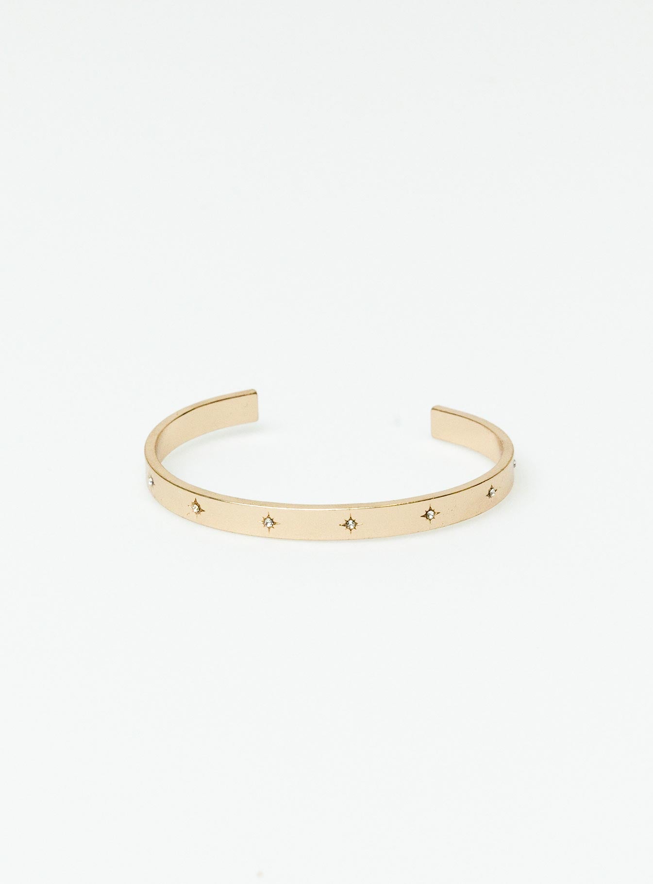 Cuff Gold toned Diamante detail Fixed shape