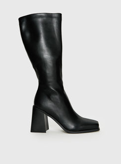 Renzo Knee High Boots Black