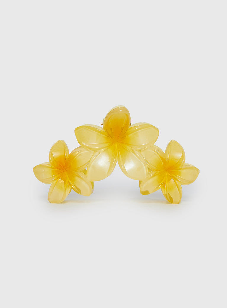 Chianti Frangipani Claw Clip Yellow