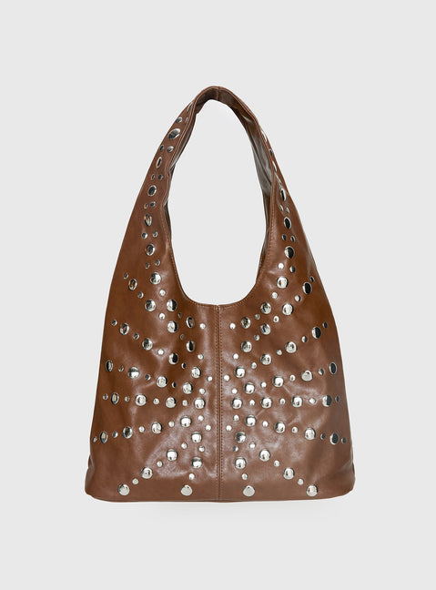 Savenna Stud Bag Brown