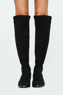 Bear Over The Knee Boots Black