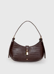 Shoulder bag Short strap, gold-toned hardware, zip fastening, internal pockets