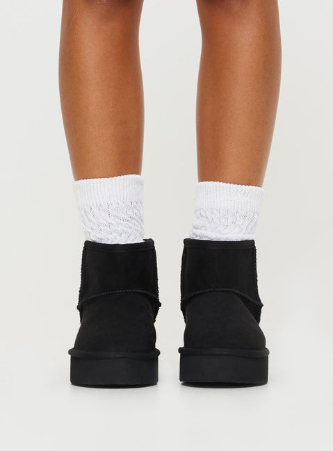 Franz Shearling Boots Black