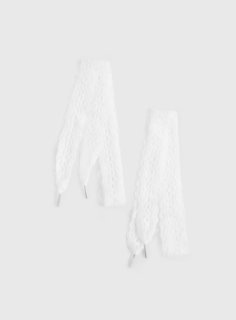 Masonne Lace Shoelaces White