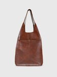 No One Else Oversized Tote Bag Brown