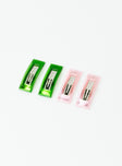 Hair clip pack Transparent design  Pack of four  Lightweight