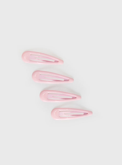 Felipe Hair Clip Pack Pink
