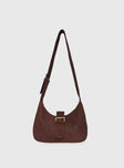 Orange County Faux Suede Bag Brown