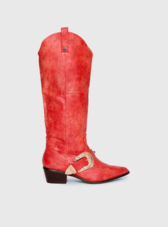 Rhode Cowboy Boots Red