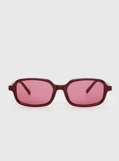 Such A Sweetie Rectangle Sunglasses Red