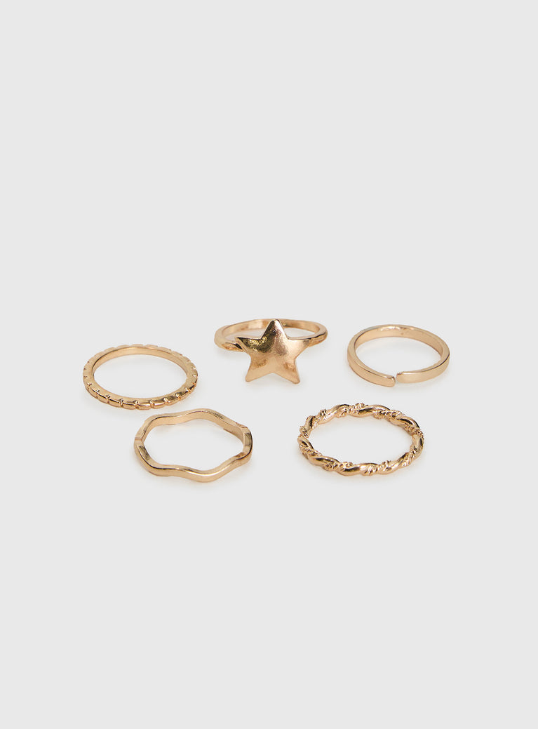 Casen Ring Set Gold