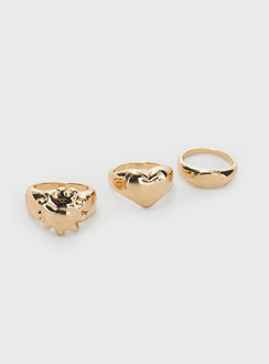 Love Coast Ring Set Gold