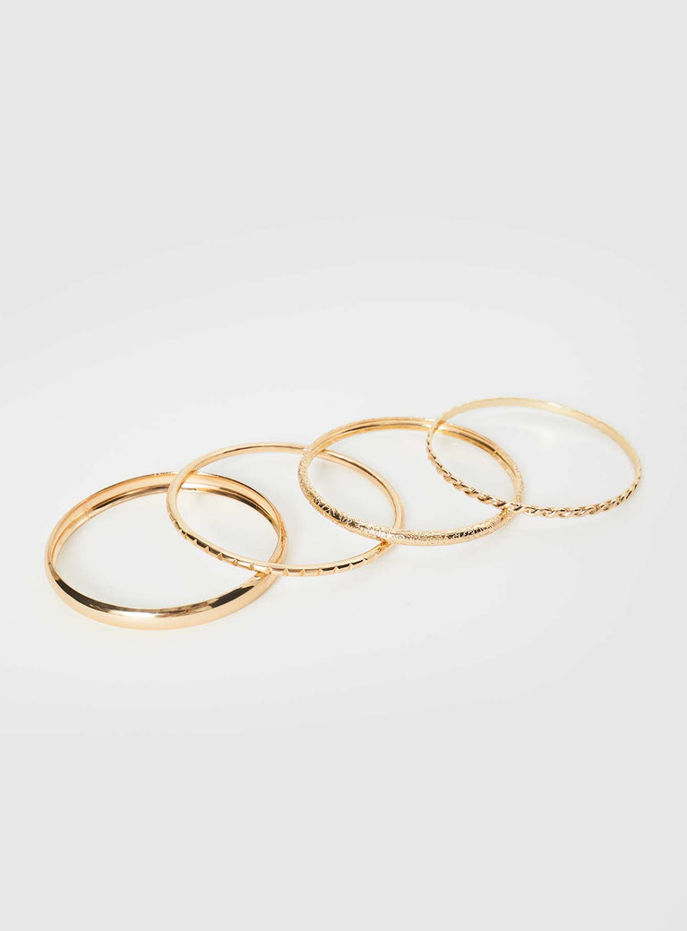 Gold-toned bracelet pack Pack of two, cuff style