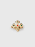 Venette Cross Ring Gold