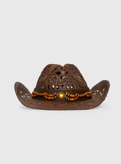 Hazie Cowboy Hat Dark Brown