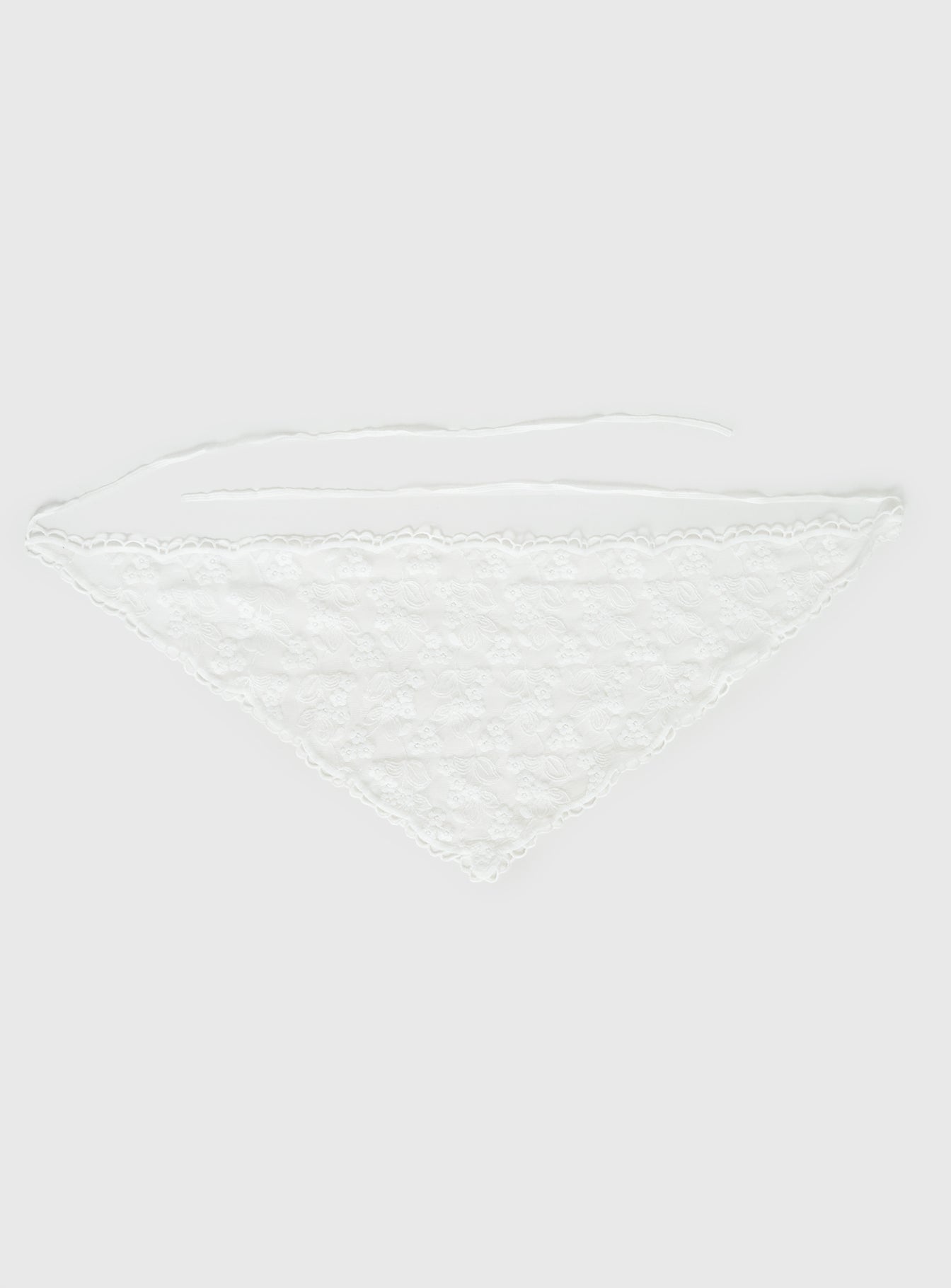 Creme Brulee Lace Hair Scarf White