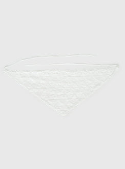 Creme Brulee Lace Hair Scarf White