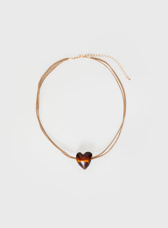 Luner Necklace Brown