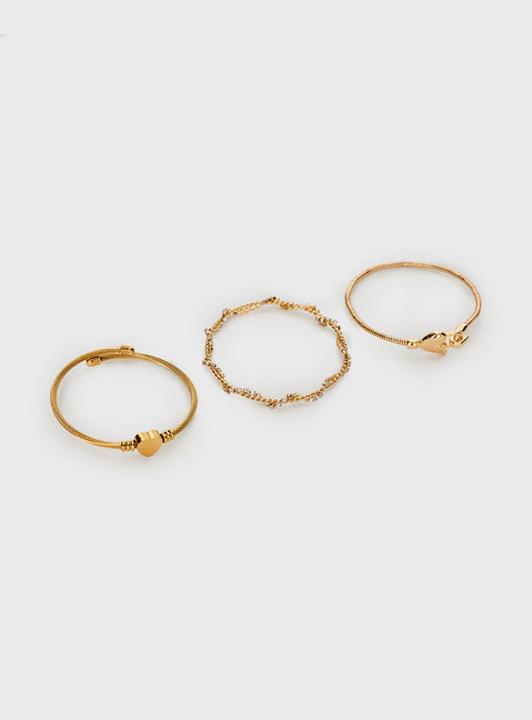In The Moonlight Bracelet Pack Gold