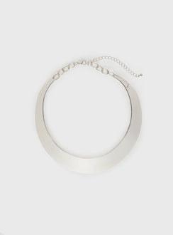 Silver-toned neck cuff