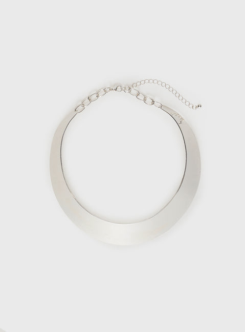 Silver-toned neck cuff